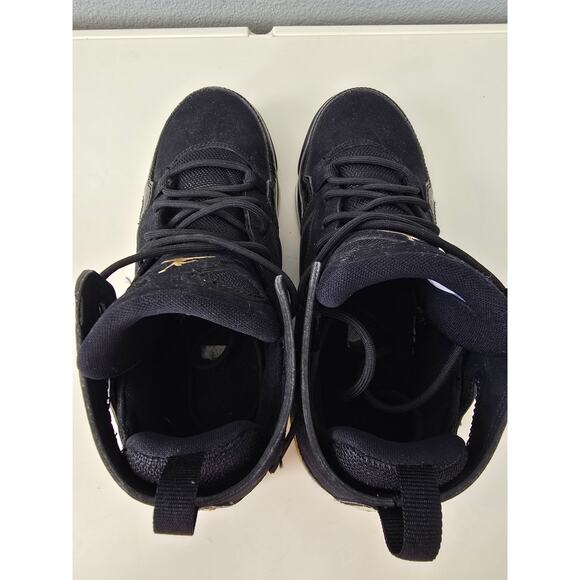 Kids Air Jordan 12 Sneakers Retro GS Black Gold Size 5.5Y Streetwear 90 - Picture 5 of 7